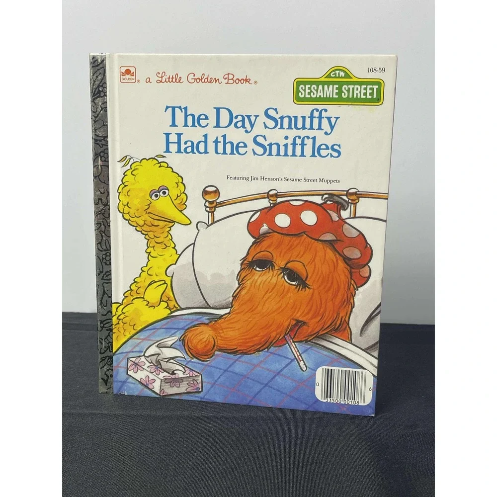 The Day Snuffy Had the Sniffles‎ Little Golden Book Sesame Street 1988